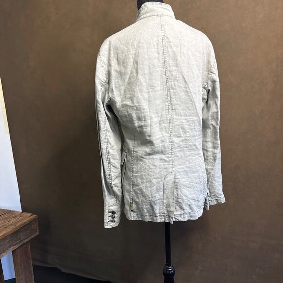 Armani Jeans Men’s Linen Blazer Jacket EU 48 US Small Gray Casual AJ 81 - Picture 7 of 16